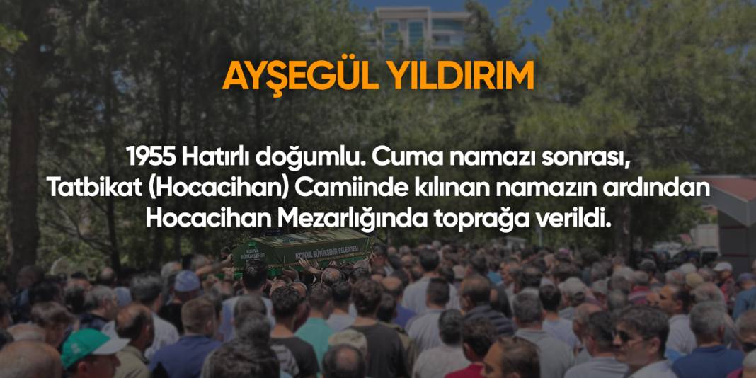 Konya'da bugün vefat edenler | 17 Ocak 2025 10